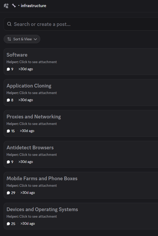 Traffic Lab Infrastructure section with software, proxies, browsers, mobile farms and devices